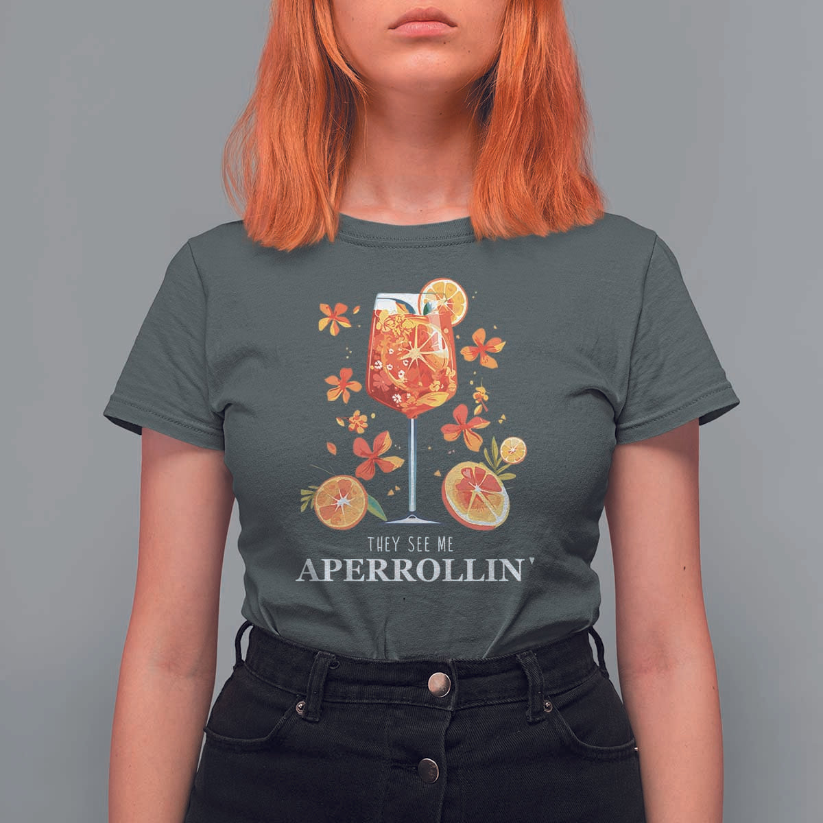 Aperol Spritz T Shirt For Women They See Me Aperrollin Summer Cocktail - Wonder Print Shop