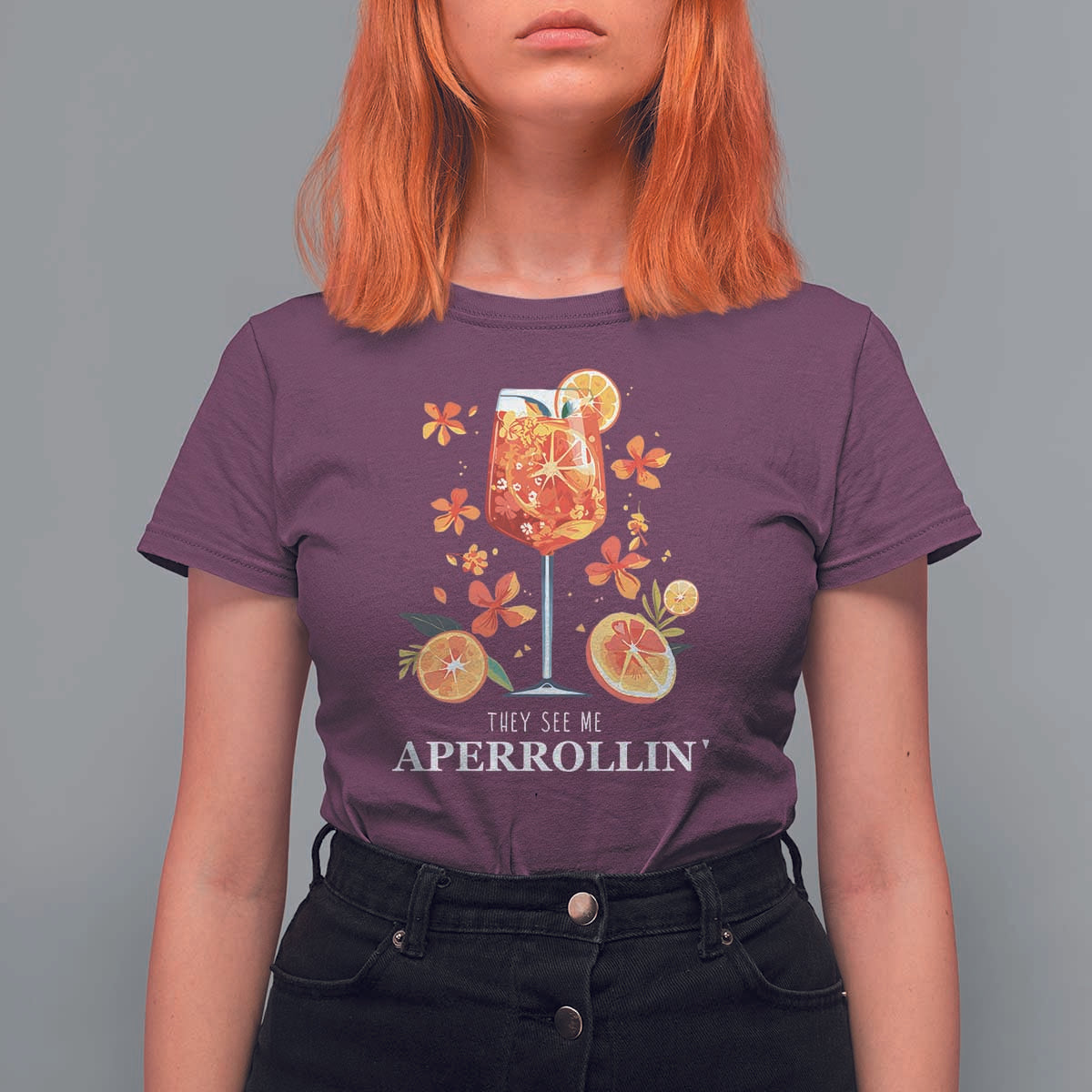 Aperol Spritz T Shirt For Women They See Me Aperrollin Summer Cocktail - Wonder Print Shop