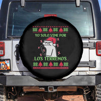 Funny Spanish Ugly Christmas Spare Tire Cover Yo Solo Vine Por Los Terrenos I'm Just Here For Feliz Navidad