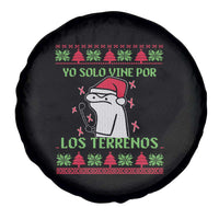 Funny Spanish Ugly Christmas Spare Tire Cover Yo Solo Vine Por Los Terrenos I'm Just Here For Feliz Navidad