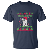 Funny Spanish Ugly Christmas T Shirt Yo Solo Vine Por Los Terrenos I'm Just Here For Feliz Navidad - Wonder Print Shop
