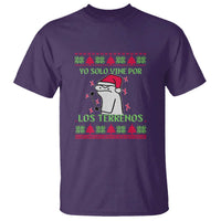 Funny Spanish Ugly Christmas T Shirt Yo Solo Vine Por Los Terrenos I'm Just Here For Feliz Navidad - Wonder Print Shop