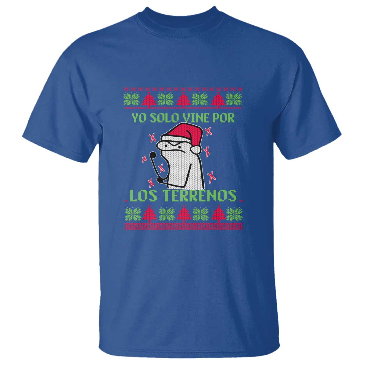 Funny Spanish Ugly Christmas T Shirt Yo Solo Vine Por Los Terrenos I'm Just Here For Feliz Navidad - Wonder Print Shop
