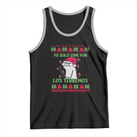Funny Spanish Ugly Christmas Tank Top Yo Solo Vine Por Los Terrenos I'm Just Here For Feliz Navidad
