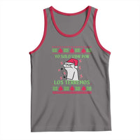 Funny Spanish Ugly Christmas Tank Top Yo Solo Vine Por Los Terrenos I'm Just Here For Feliz Navidad
