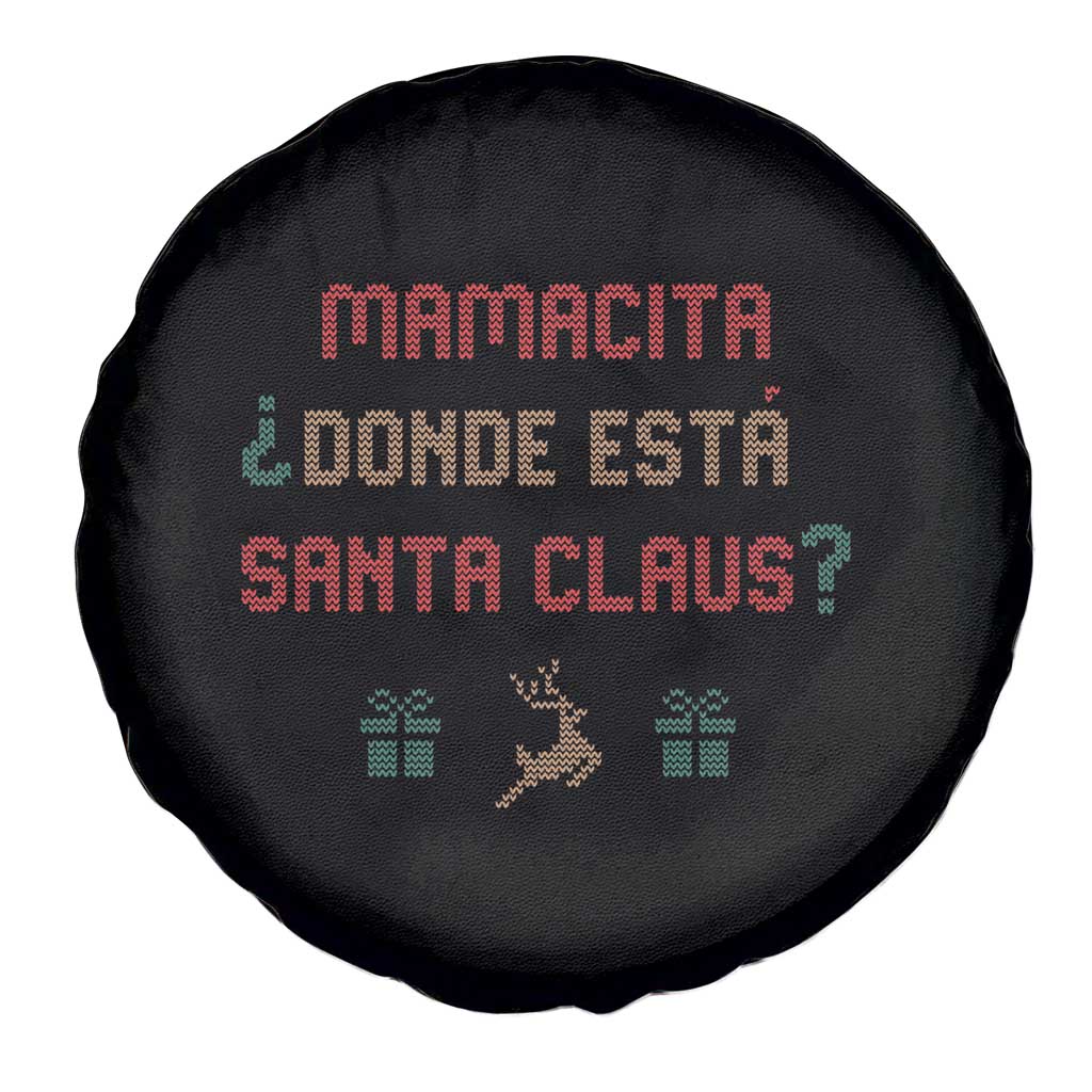 Funny Spanish Christmas Spare Tire Cover Mamacita Donde Esta Santa Claus Hottie