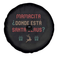 Funny Spanish Christmas Spare Tire Cover Mamacita Donde Esta Santa Claus Hottie