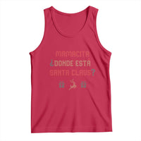 Funny Spanish Christmas Tank Top Mamacita Donde Esta Santa Claus Hottie