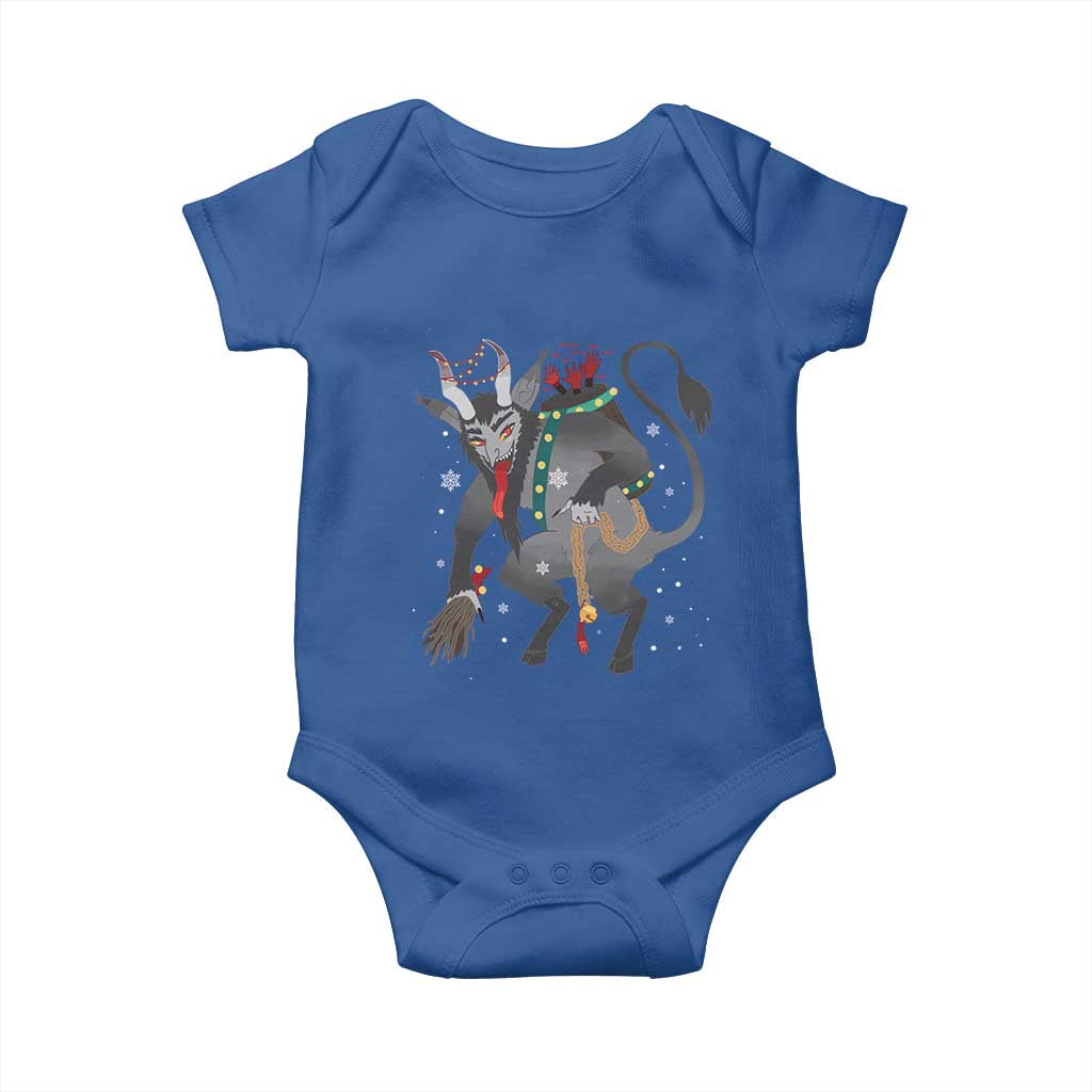 Christmas Merry Krampus Baby Onesie Naughty Horror Evil Xmas Psychobilly