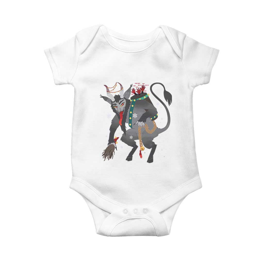 Christmas Merry Krampus Baby Onesie Naughty Horror Evil Xmas Psychobilly