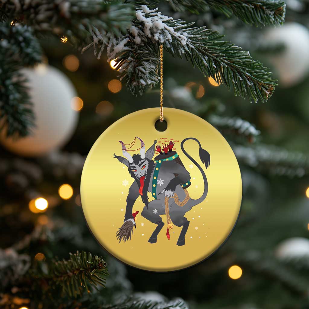 Xmas Merry Krampus Christmas Ornament Naughty Horror Evil Xmas Psychobilly - Wonder Print Shop