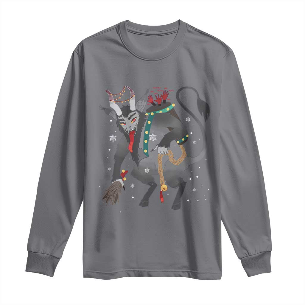 Christmas Merry Krampus Long Sleeve Shirt Naughty Horror Evil Xmas Psychobilly