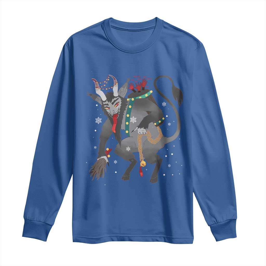 Christmas Merry Krampus Long Sleeve Shirt Naughty Horror Evil Xmas Psychobilly