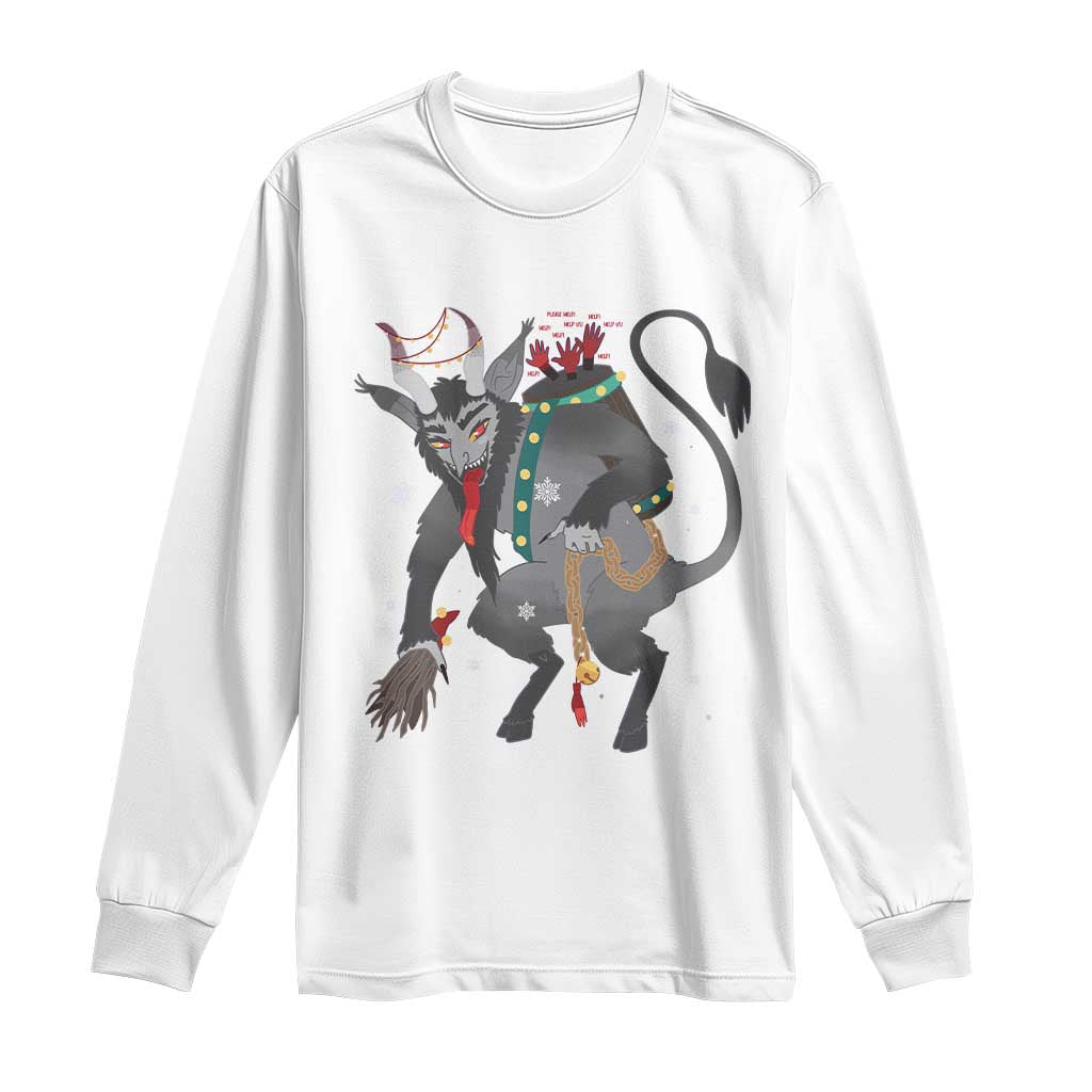 Christmas Merry Krampus Long Sleeve Shirt Naughty Horror Evil Xmas Psychobilly