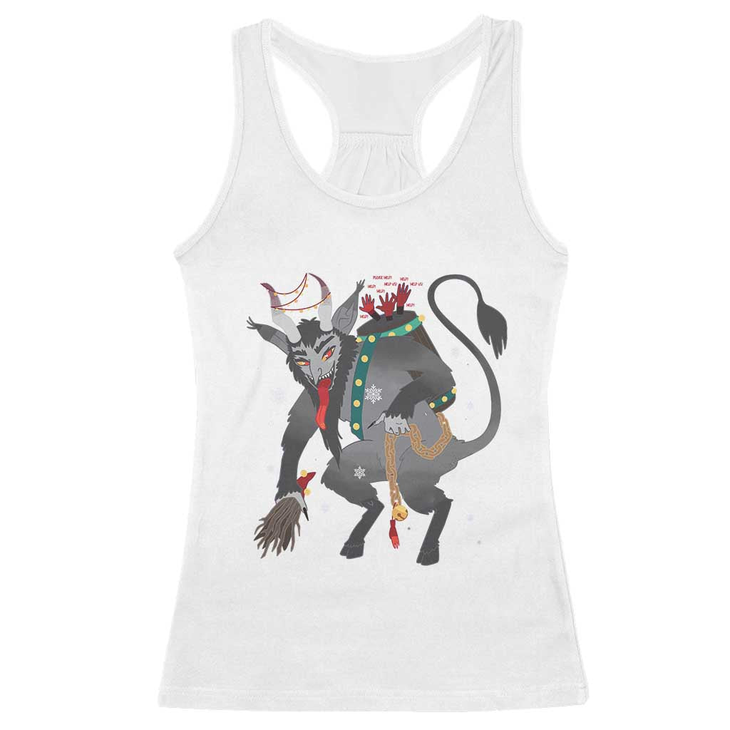 Christmas Merry Krampus Racerback Tank Top Naughty Horror Evil Xmas Psychobilly