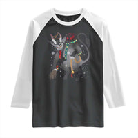 Christmas Merry Krampus Raglan Shirt Naughty Horror Evil Xmas Psychobilly