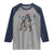 Christmas Merry Krampus Raglan Shirt Naughty Horror Evil Xmas Psychobilly