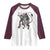 Christmas Merry Krampus Raglan Shirt Naughty Horror Evil Xmas Psychobilly