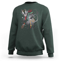 Christmas Merry Krampus Sweatshirt Naughty Horror Evil Xmas Psychobilly - Wonder Print Shop