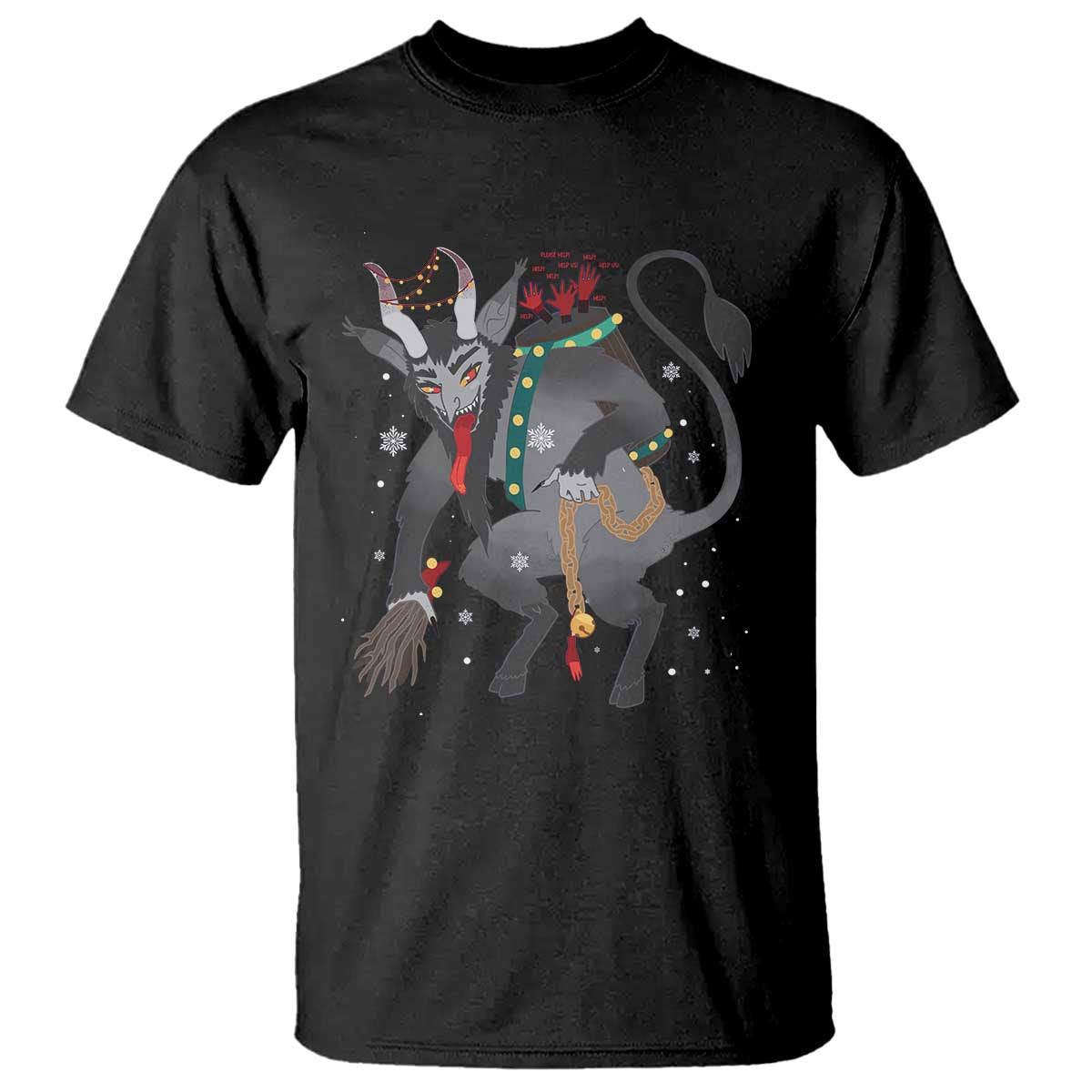 Christmas Merry Krampus T Shirt Naughty Horror Evil Xmas Psychobilly - Wonder Print Shop