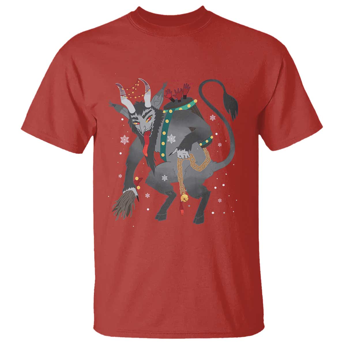 Christmas Merry Krampus T Shirt Naughty Horror Evil Xmas Psychobilly - Wonder Print Shop
