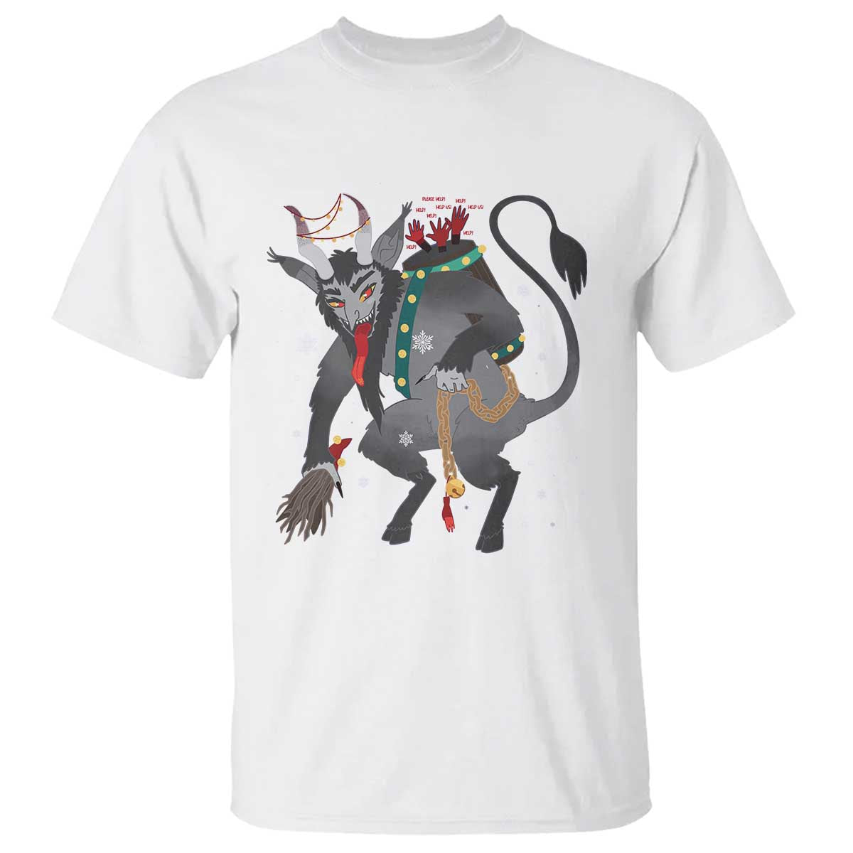 Christmas Merry Krampus T Shirt Naughty Horror Evil Xmas Psychobilly - Wonder Print Shop