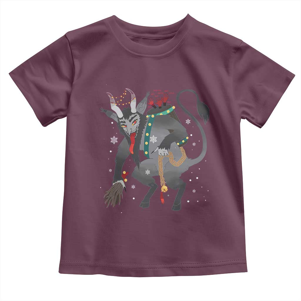 Christmas Merry Krampus Toddler T Shirt Naughty Horror Evil Xmas Psychobilly