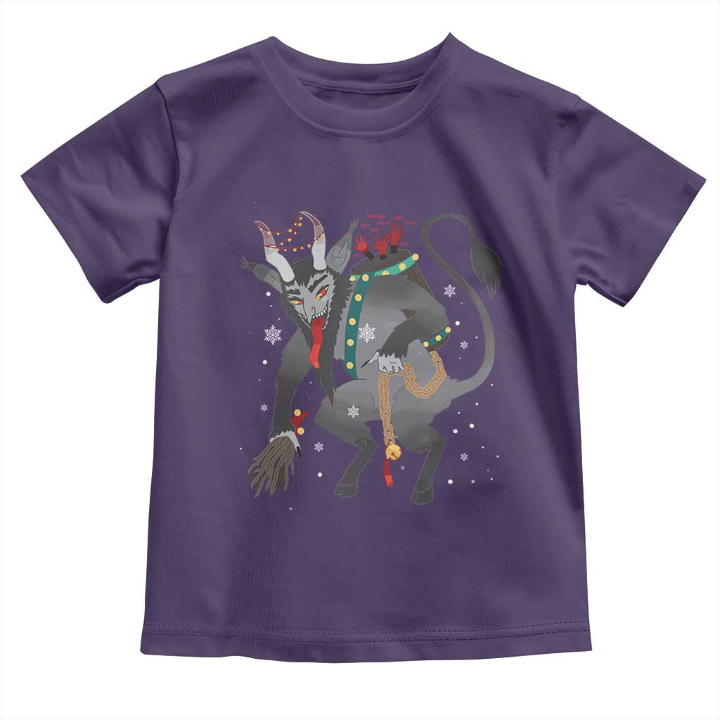 Christmas Merry Krampus Toddler T Shirt Naughty Horror Evil Xmas Psychobilly