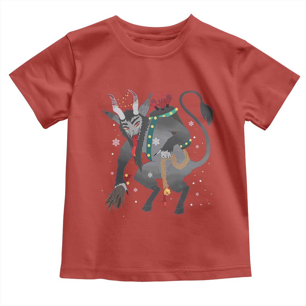 Christmas Merry Krampus Toddler T Shirt Naughty Horror Evil Xmas Psychobilly
