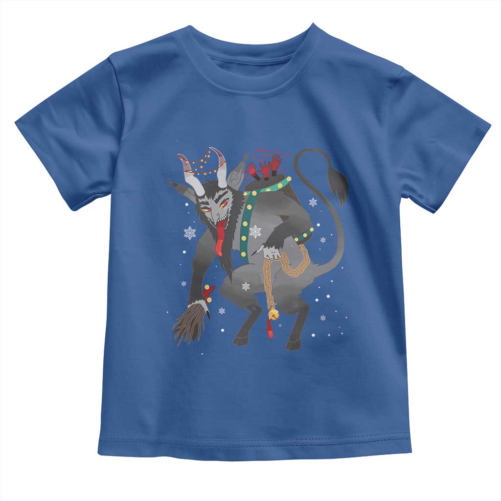 Christmas Merry Krampus Toddler T Shirt Naughty Horror Evil Xmas Psychobilly