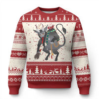 Xmas Merry Krampus Ugly Christmas Sweater Naughty Horror Evil Xmas Psychobilly - Wonder Print Shop