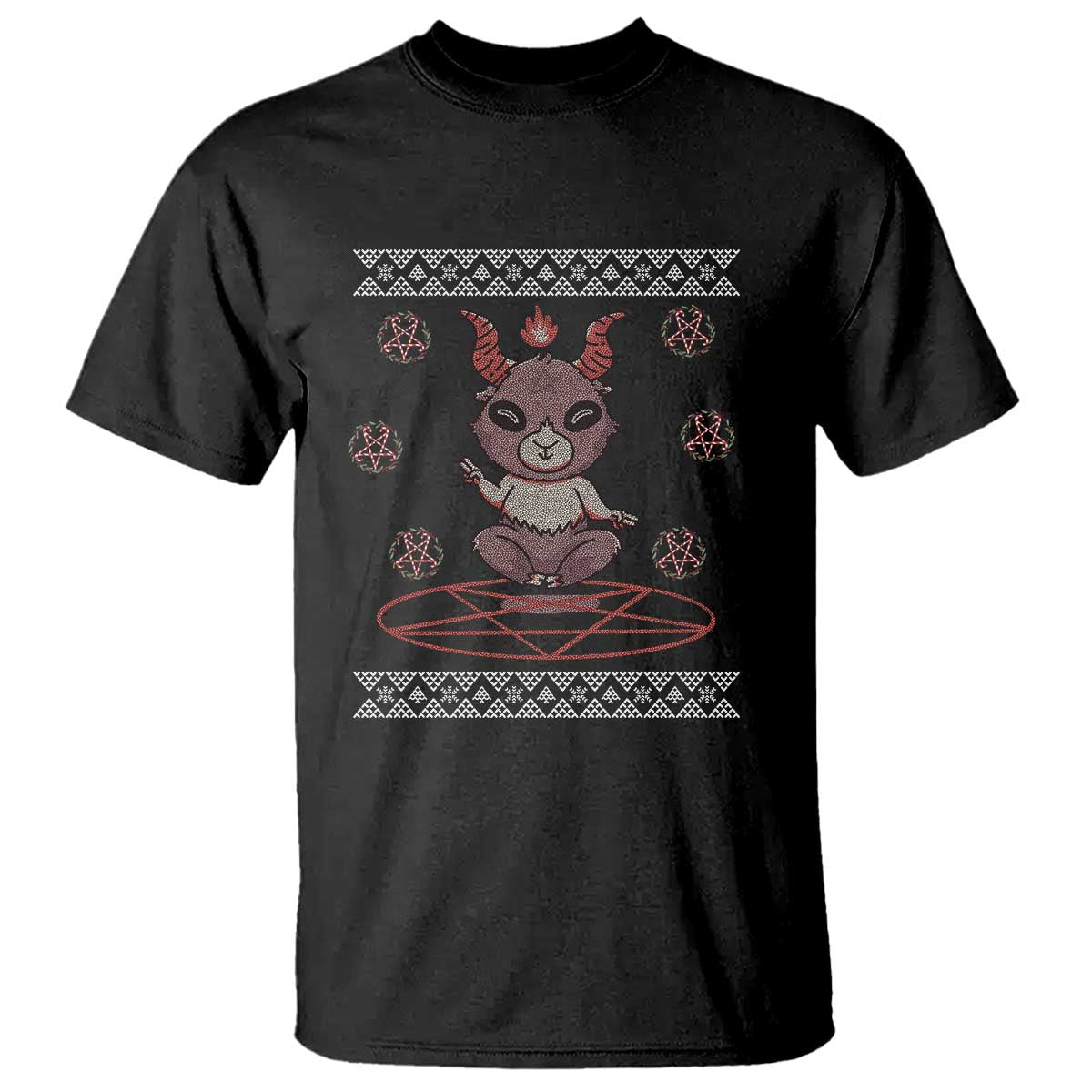 Cute Baby Baphomet T Shirt Ugly Christmas Sweater Occult Gift - Wonder Print Shop