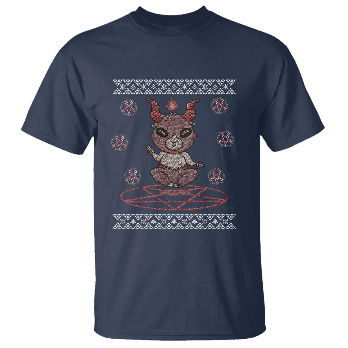 Cute Baby Baphomet T Shirt Ugly Christmas Sweater Occult Gift - Wonder Print Shop