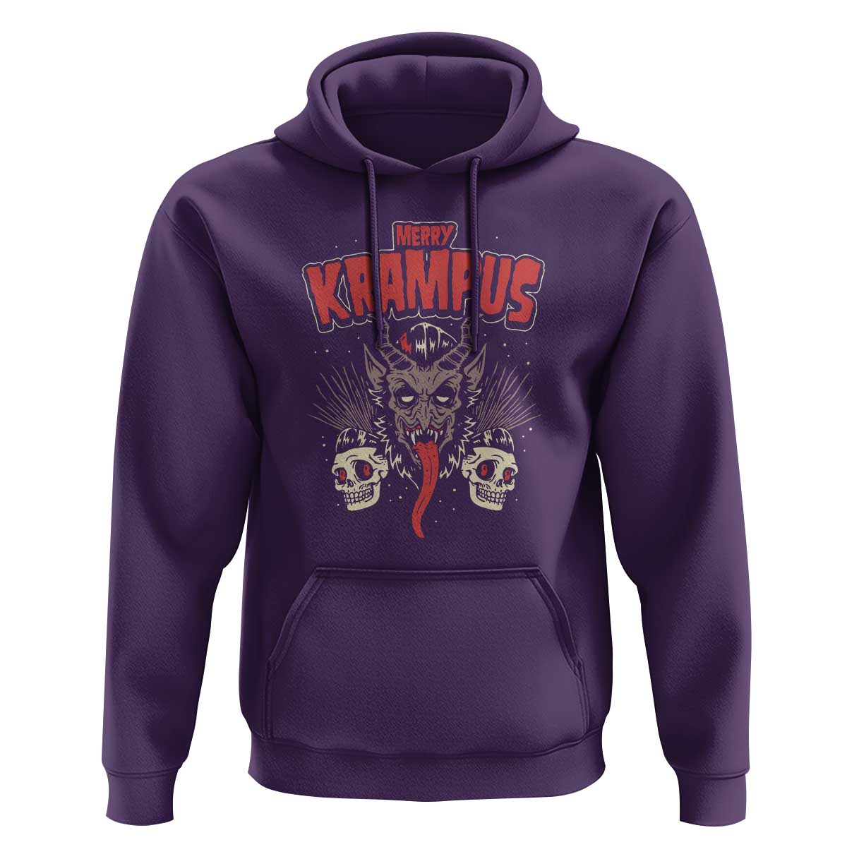 Merry Krampus Christmas Hoodie Naughty Xmas Psychobilly Horror