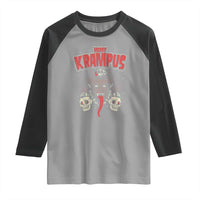 Merry Krampus Christmas Raglan Shirt Naughty Xmas Psychobilly Horror