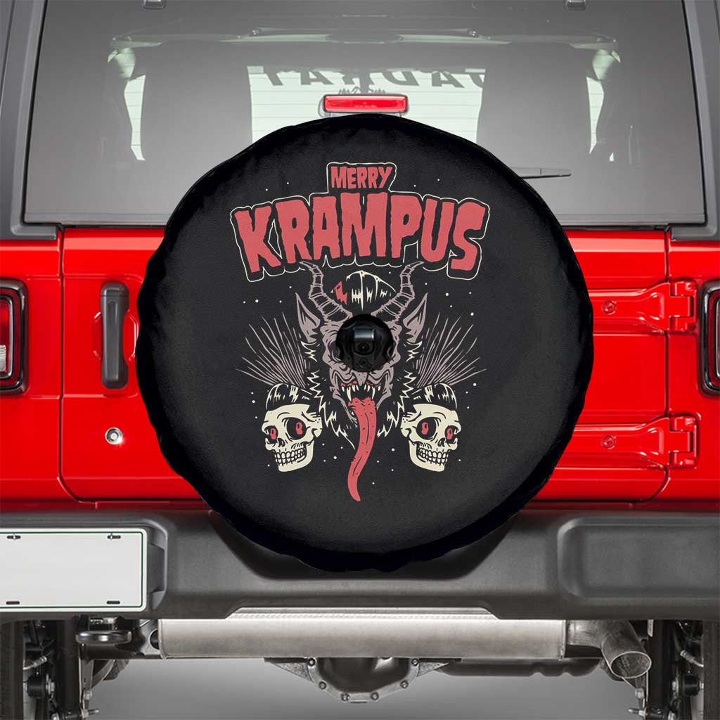 Merry Krampus Christmas Spare Tire Cover Naughty Xmas Psychobilly Horror