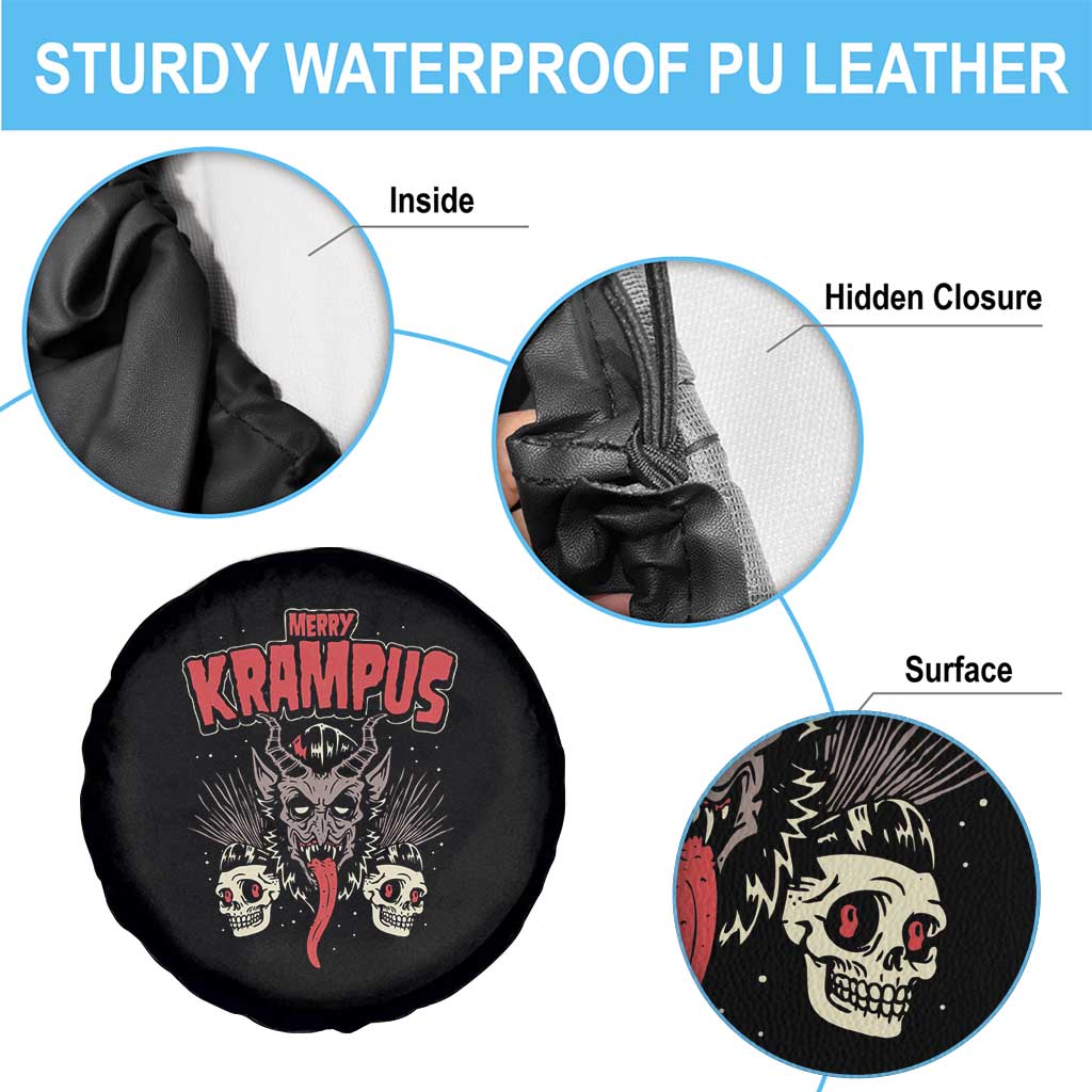 Merry Krampus Christmas Spare Tire Cover Naughty Xmas Psychobilly Horror