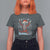 Dancing Skeleton Christmas T Shirt For Women Snowy Xmas Night Santa - Wonder Print Shop