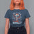 Dancing Skeleton Christmas T Shirt For Women Snowy Xmas Night Santa - Wonder Print Shop