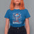 Dancing Skeleton Christmas T Shirt For Women Snowy Xmas Night Santa - Wonder Print Shop