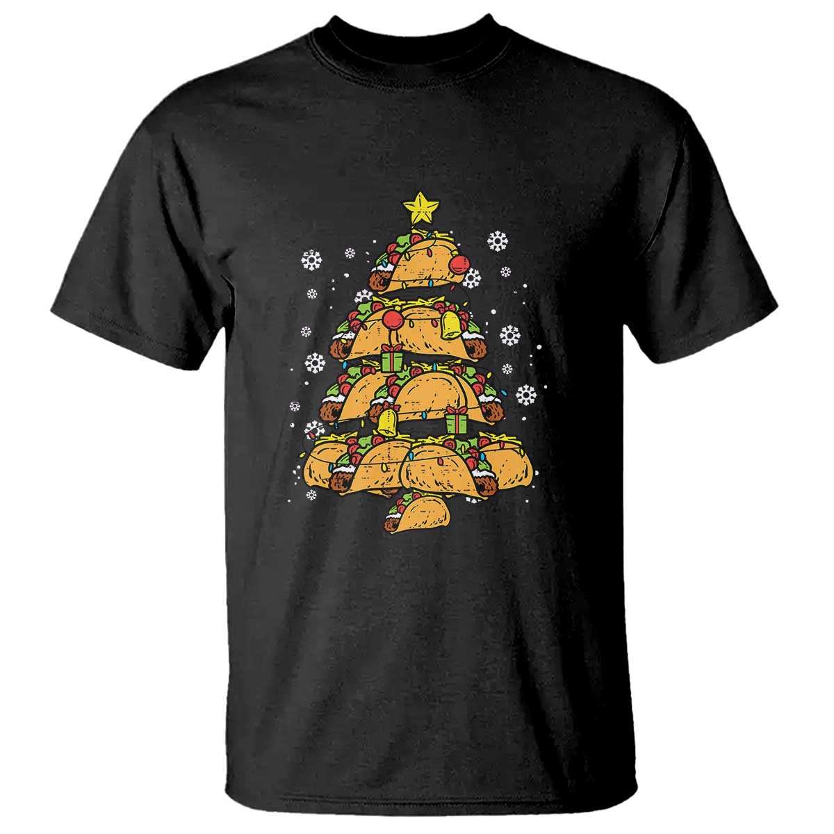 Taco Christmas Tree T Shirt Mexican Food Tacos Lover Xmas in Mexico - Wonder Print Shop