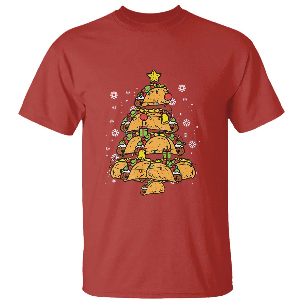 Taco Christmas Tree T Shirt Mexican Food Tacos Lover Xmas in Mexico - Wonder Print Shop
