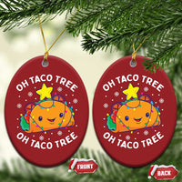Taco Xmas Tree Christmas Ornament Oh Taco Tree Cute Xmas Mexican Food Lover - Wonder Print Shop