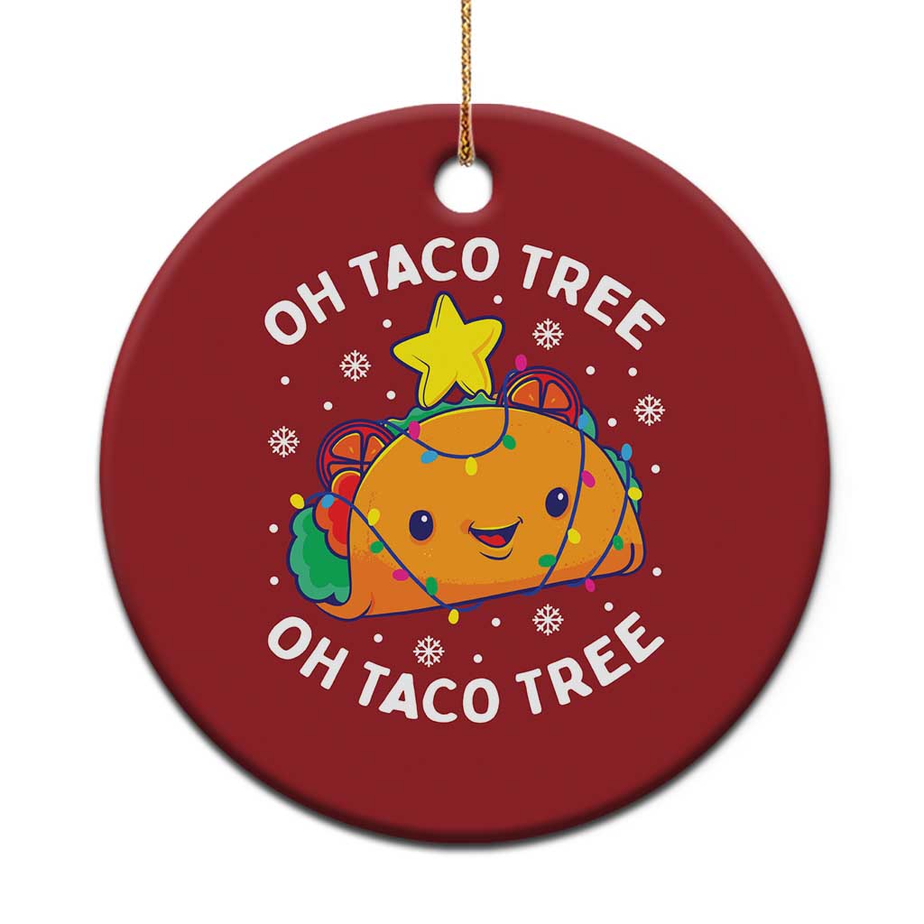 Taco Xmas Tree Christmas Ornament Oh Taco Tree Cute Xmas Mexican Food Lover - Wonder Print Shop