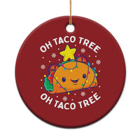 Taco Xmas Tree Christmas Ornament Oh Taco Tree Cute Xmas Mexican Food Lover - Wonder Print Shop