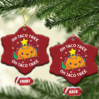 Taco Xmas Tree Christmas Ornament Oh Taco Tree Cute Xmas Mexican Food Lover - Wonder Print Shop