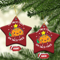 Taco Xmas Tree Christmas Ornament Oh Taco Tree Cute Xmas Mexican Food Lover - Wonder Print Shop