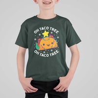 Taco Christmas Tree T Shirt For Kid Oh Taco Tree Cute Xmas Mexican Food Lover - Wonder Print Shop