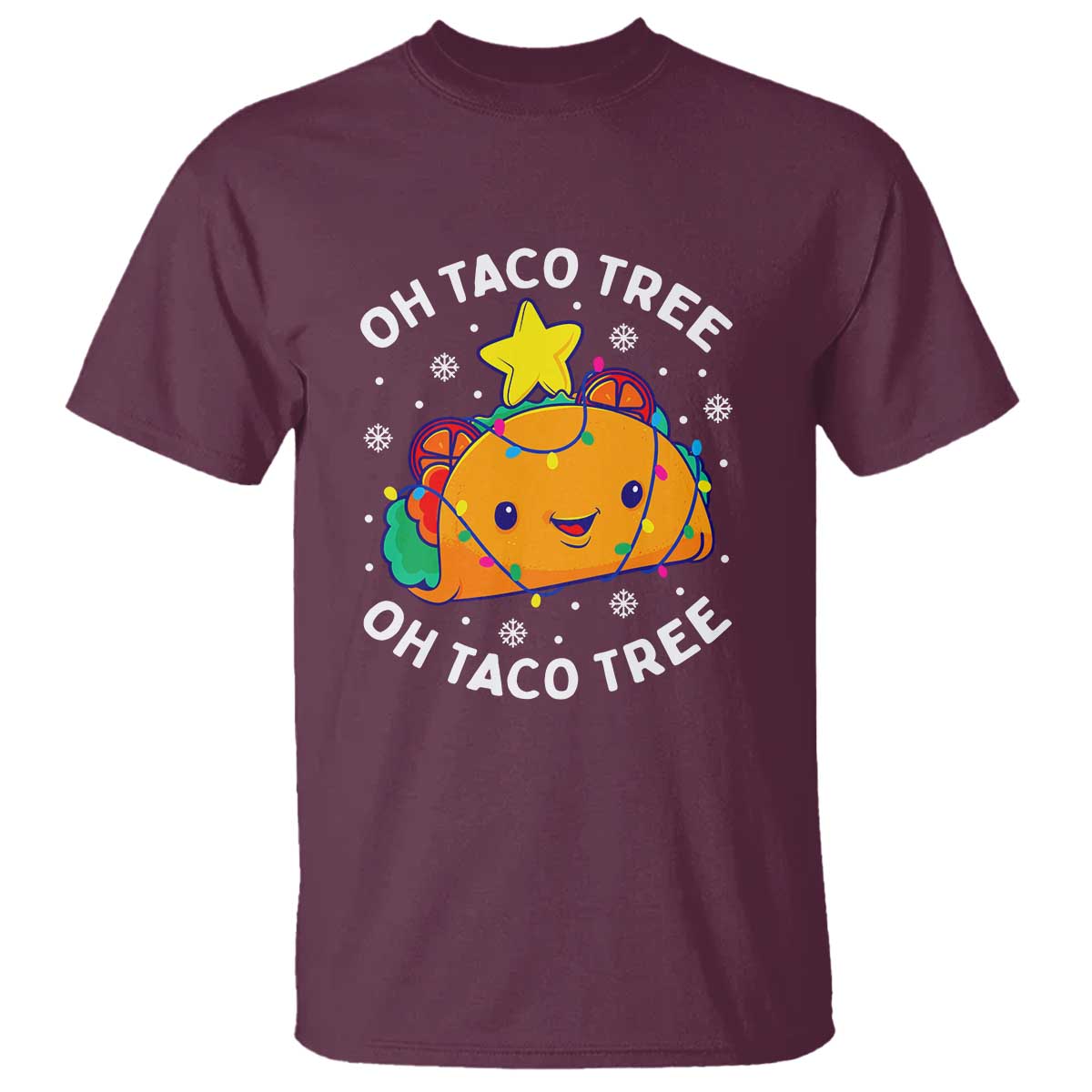 Taco Christmas Tree T Shirt Oh Taco Tree Cute Xmas Mexican Food Lover - Wonder Print Shop