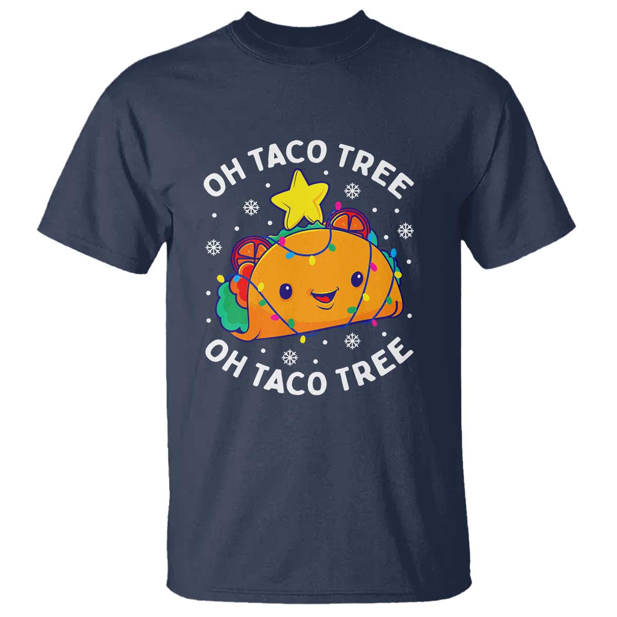 Taco Christmas Tree T Shirt Oh Taco Tree Cute Xmas Mexican Food Lover - Wonder Print Shop